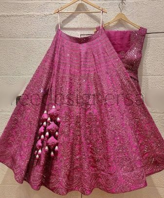 Bridal Wear Heavy Embroidered 9 Mm Sequence Work Lehengas Choli With Dupatta