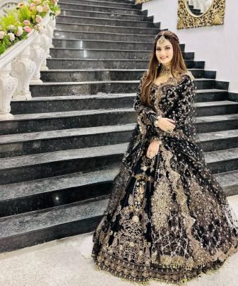 Bridal Wear Heavy Embroidery Chine Sequence   Hand Work Lehengas With Dupatta Set