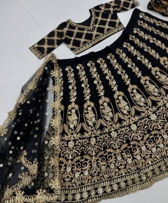 Bridal Wear Heavy Embroidery Chine Sequence   Hand Work Lehengas With Dupatta Set