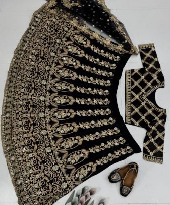 Bridal Wear Heavy Embroidery Chine Sequence   Hand Work Lehengas With Dupatta Set