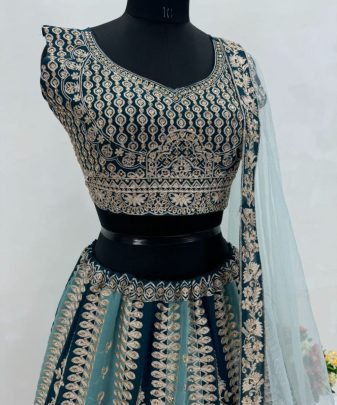 Bridal Wear Heavy Embroidery   Hand Work Lehengas With Dupatta Set