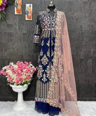 Bridal Wear Heavy Embroidery Sequence Work Lehengas With Dupatta