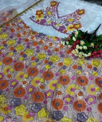 Bridal Wear Heavy Embroidery Sequence Work Lehengas Choli With Dupatta Set