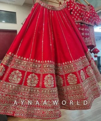 Bridal Wear Heavy Fuax Georgette Coding Sequence Work Lehengas Choli With Dupatta