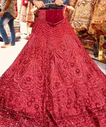 Designer Bollywood Wear Heavy Soft Net Chine Sequnce Work Lehengas With Heavy Net Dupatta