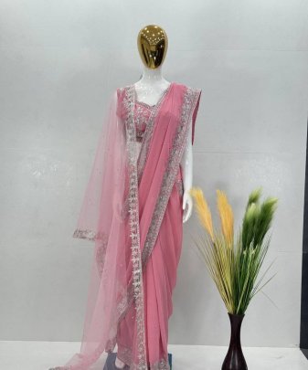 Designer Bridal Wear Dupatta Saree