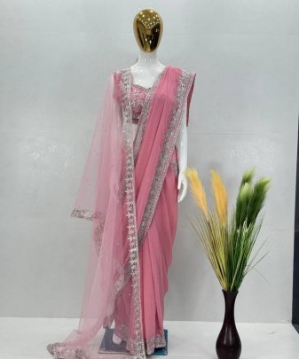Designer Bridal Wear Dupatta Saree