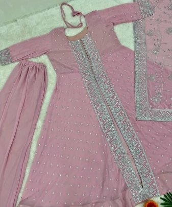 Designer Heavy Embroidered Sequins Work 3 Pis Suit Set
