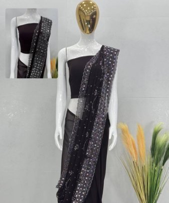 Designer Heavy Hot Fix Chiroshki Dimond With Real Mirror Work