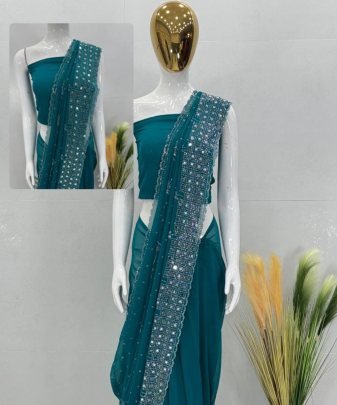 Designer Heavy Hot Fix Chiroshki Dimond With Real Mirror Work