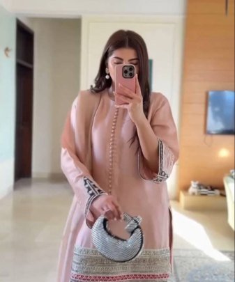 Designer Heavy Natural Creap Embroidered Sequence Work With Fancy Top pent Dupatta Set