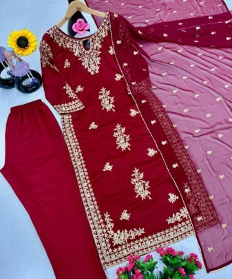 Designer Heavy Party Wear Top With Plazzo