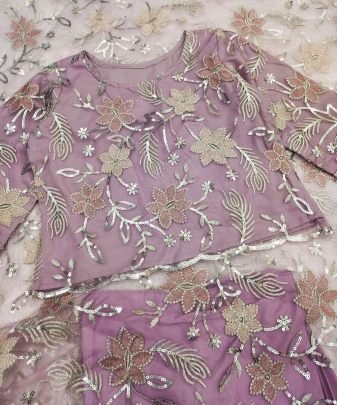 Designer Heavy silk and net heavy ready to wear saree with stitched blouse