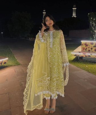 Designer Heavy Soft Net Chine Work With Zipyo Less Fancy Top pent Dupatta Set