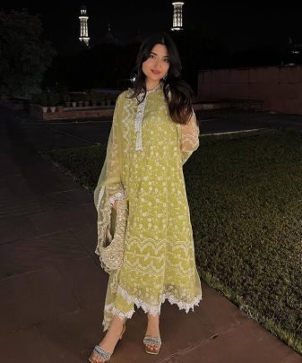 Designer Heavy Soft Net Chine Work With Zipyo Less Fancy Top pent Dupatta Set