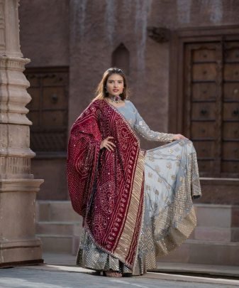  Designer Navratri Special Heavy Georgette Embroidered 9mm Sequins Work Lehengas With Dupatta