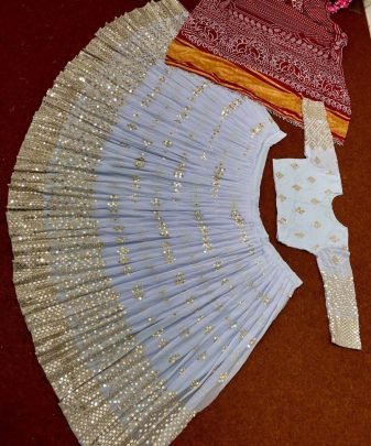 Designer Navratri Special Heavy Georgette Embroidered 9mm Sequins Work Lehengas With Dupatta