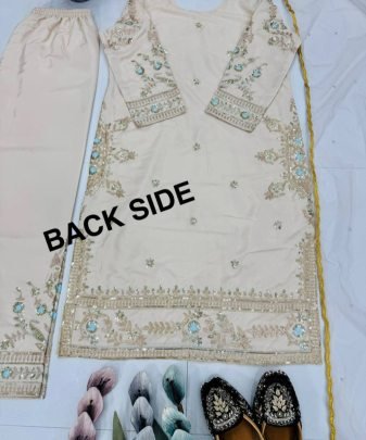 designer Pakistani Natural silk salwar suit set