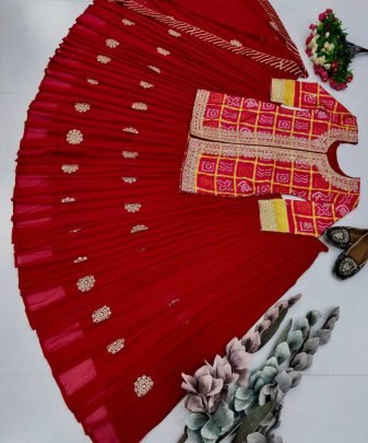 Lunching New Designer Wear  Heavy Chinon Embroidery Coding Sequence Work Top With Lehengas