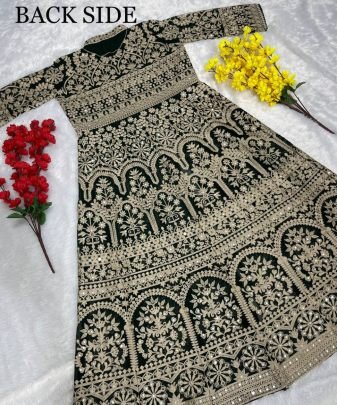 Lunching New Designer Wear Koti Heavy Chine Stitch Work With Lehengas