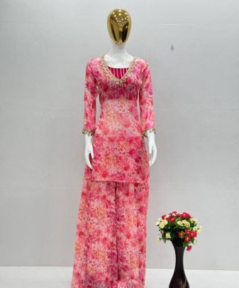 Lunching New Party Wear Blouse Suit Set