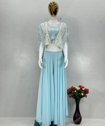 Lunching New Party Wear Koti Blouse Suit Set