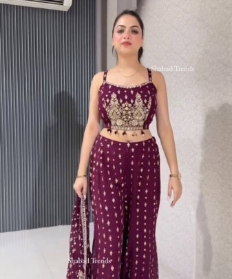 Lunching New Party Wear Koti Blouse Suit Set