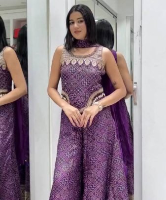 Lunching New Party Wear  Top Palazzo And Dupatta Suit Set