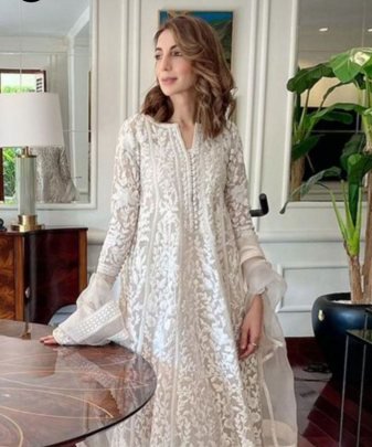 New Deesigner Summer Special Heavy Chine Work Organza Gown With Dupatta