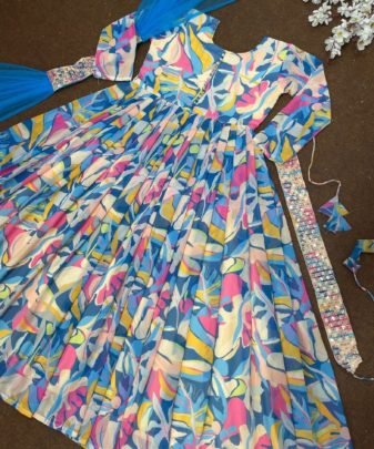 New Designer  alpa Patel  Party Wear Heavy Georgette Printed Gown