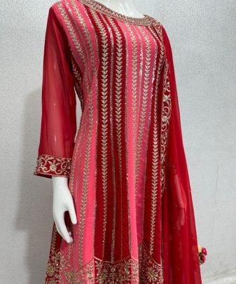 New Designer Embroidery Sequences Work Top With Palazzo