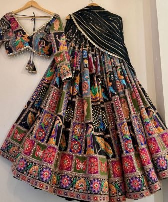 New Designer Fancy Digital Print With Real Mirror Hand Work Lehenga Choli