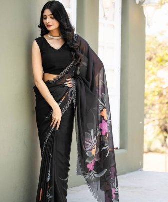 New Designer Fancy  Digital  Print With Hot Fix Chiroshki Dimond