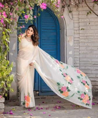 New Designer Fancy  Digital  Print With Hot Fix Chiroshki Dimond