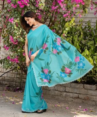 New Designer Fancy  Digital  Print With Hot Fix Chiroshki Dimond