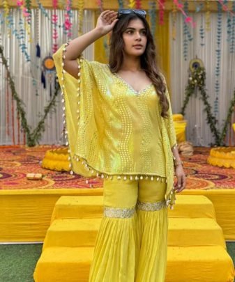 New Designer Heavy Embroidery Sequence Work Kaftan