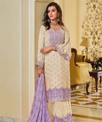 New Designer Heavy Fuax Georgette Pakishtani Suit Set
