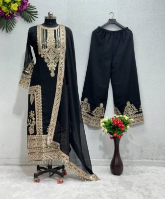 New Designer Heavy Fuax Georgette Pakishtani Suit Set