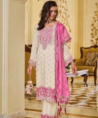 New Designer Heavy Fuax Georgette Pakishtani Suit Set