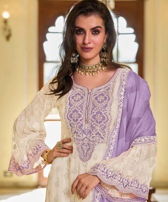 New Designer Heavy Fuax Georgette Pakishtani Suit Set