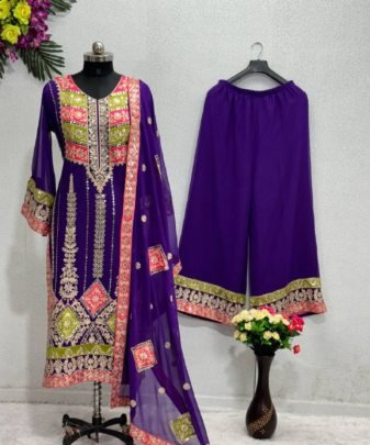 New Designer Heavy Fuax Georgette Pakistani  Suit Set