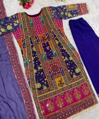 New Designer Heavy Fuax Georgette Digital Print Hand Work Pakistani  Suit