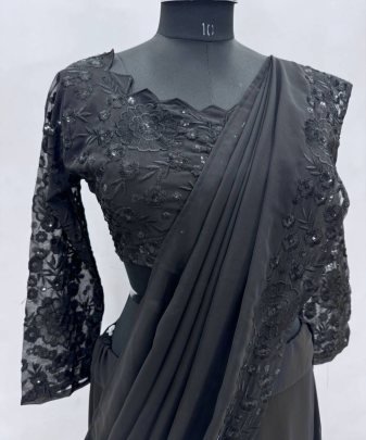 New Designer Heavy Fuax Georgette Ruffle Ready To Wear Lehengas