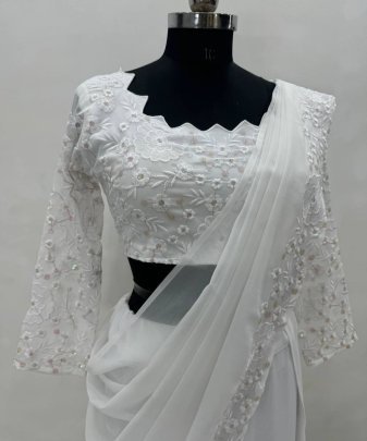 New Designer Heavy Fuax Georgette Ruffle Ready To Wear Lehengas