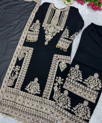 New Designer Heavy Fuax Georgette Pakishtani Suit Set