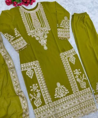 New Designer Heavy Fuax Georgette Pakishtani Suit Set