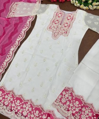 New Designer Heavy Fuax Georgette Pakishtani Suit Set