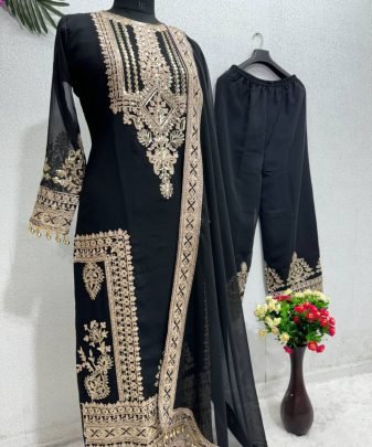New Designer Heavy Fuax Georgette Pakishtani Suit Set