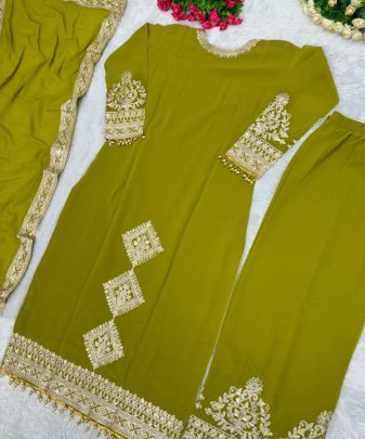 New Designer Heavy Fuax Georgette Pakishtani Suit Set