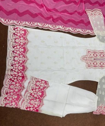 New Designer Heavy Fuax Georgette Pakishtani Suit Set